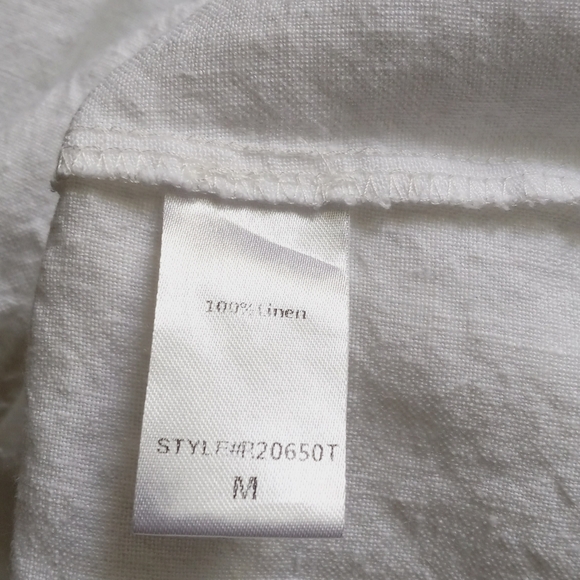 Tuckernuck White Line Smocked Puffer Sleeve Annie Dress M - Picture 8 of 14